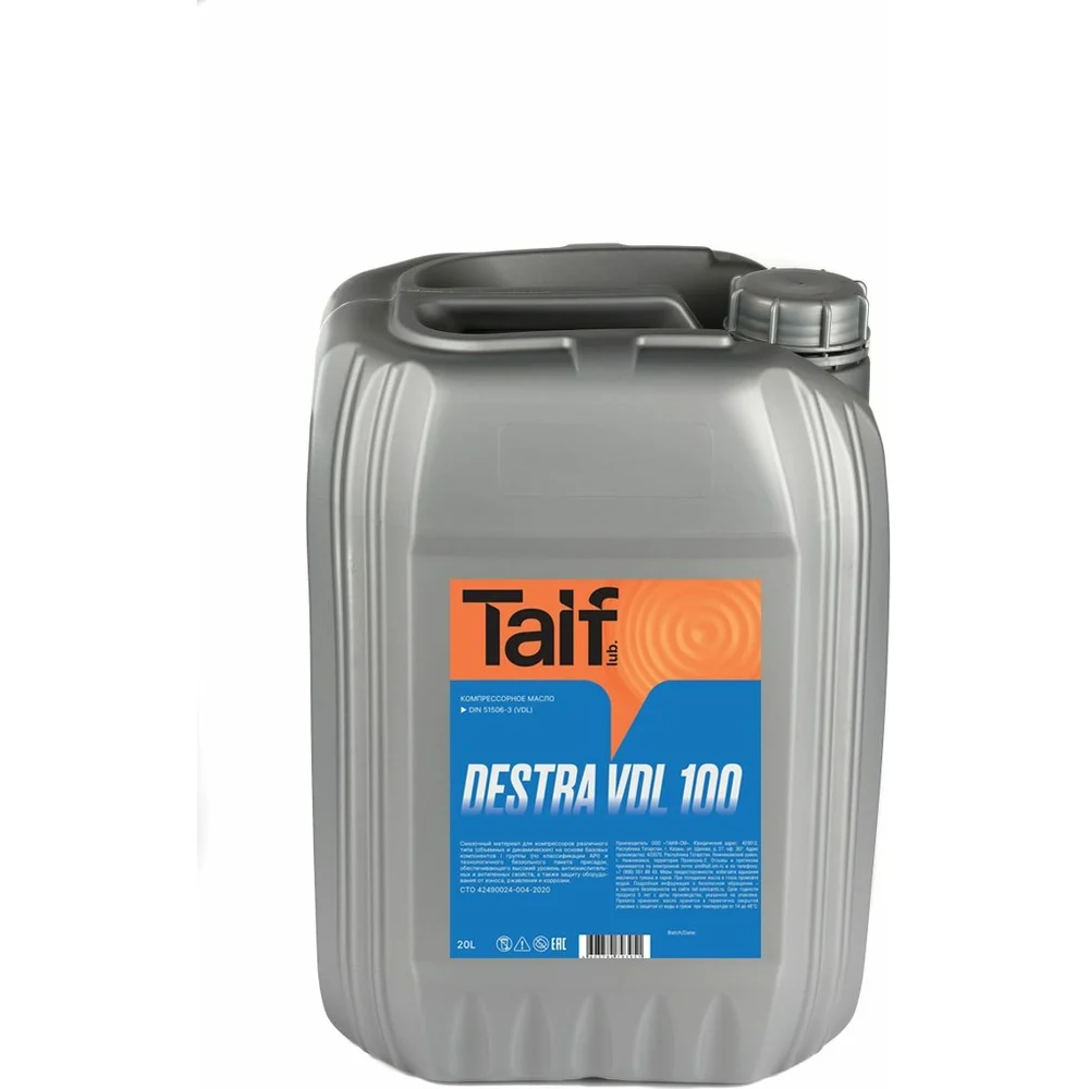 Масло компрессорное, TAIF DESTRA VDL 100, 20 л.