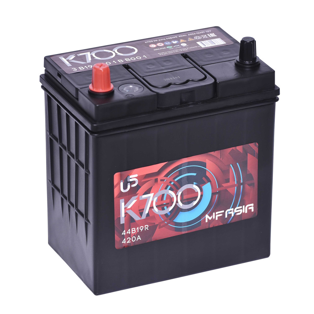 Аккумулятор 6-ст 40Ач K700 Asia 44B19R