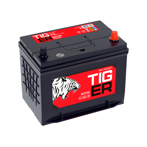 Аккумулятор 6-ст 75Ач TIGER Red Energy обр (80D26L, PS)