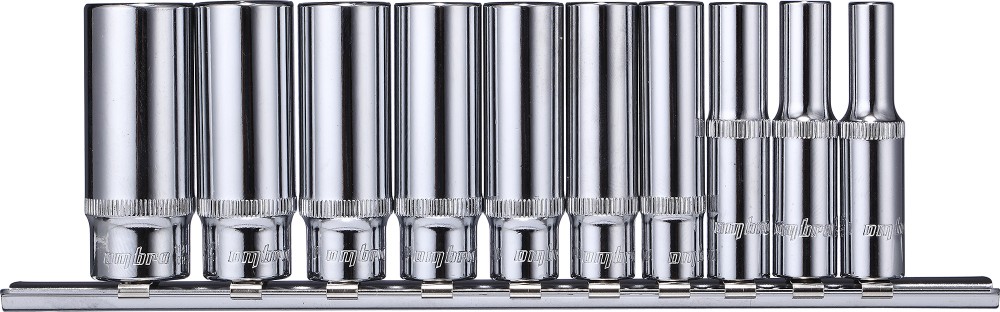 914110 Набор головок торцевых глубоких 1/4"DR на держателе, 5-14 мм, 10 предметов