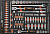OMT111STE Набор головок торцевых 1/4"DR 4-14 мм, 3/8"DR 8-22 мм, 1/2"DR 8-32 мм, с аксессуарами в EVA ложементе 560x375 мм, 111 предметов