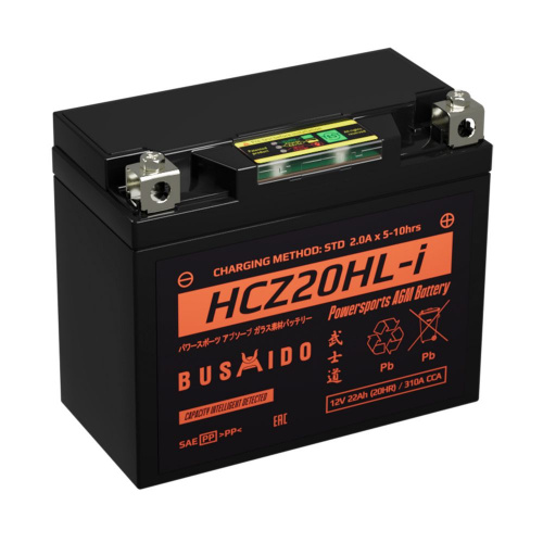 Аккумулятор 6-ст 22.0Ач BUSHIDO HCZ20HL-i обр