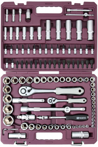 TS108 Набор инструмента универсальный 1/4", 1/2"DR, 108 предметов