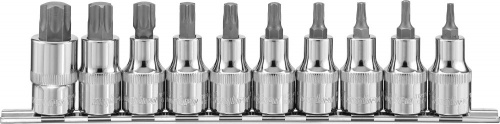 912910 Набор насадок торцевых 1/2"DR с вставками-битами TORX® на держателе, T20-T70, 55 мм, 10 предметов