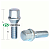 Болт M14x1,5 (53/ 28) hex17 конус цинк S-966