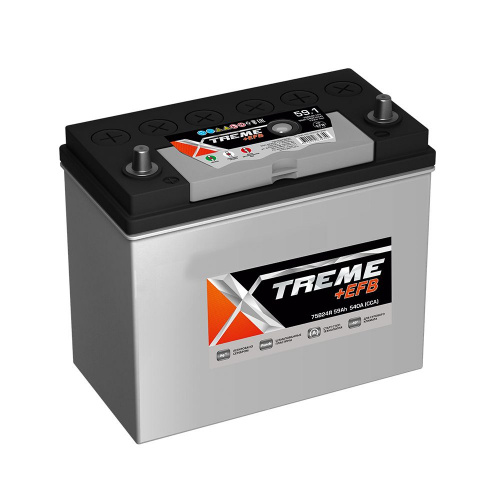 Аккумулятор 6-ст 59Ач XTREME +EFB пр (75B24R)