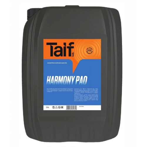 Масло компрессорное на основе ПАО, TAIF HARMONY PAO 68, 20 л.