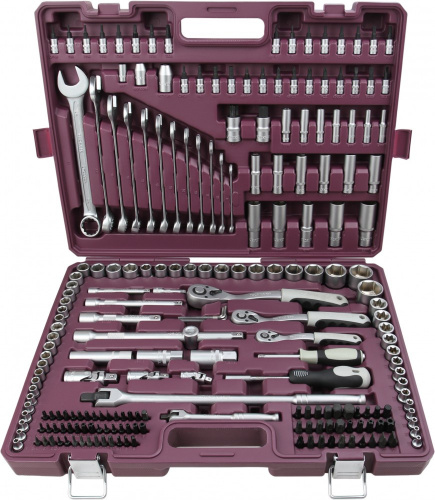 TS217 Набор инструмента универсальный 1/4", 3/8", 1/2"DR, 217 предметов
